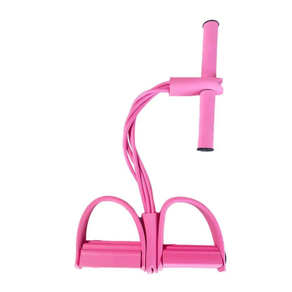 4/6-Tube Pedal Puller Resistance Band with Handle Multifunction Elastic Yoga Sit-Up Pull Rope Men Women Pedal Tensioner Exercise