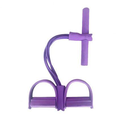 4/6-Tube Pedal Puller Resistance Band with Handle Multifunction Elastic Yoga Sit-Up Pull Rope Men Women Pedal Tensioner Exercise
